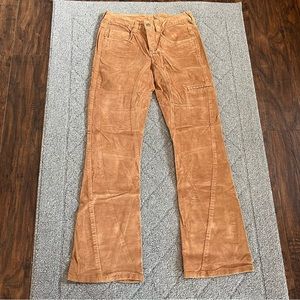 Athleta Pants Womens 4 Beige Cargo Velvet Soft Boot Cut Flare Trouser Stretch